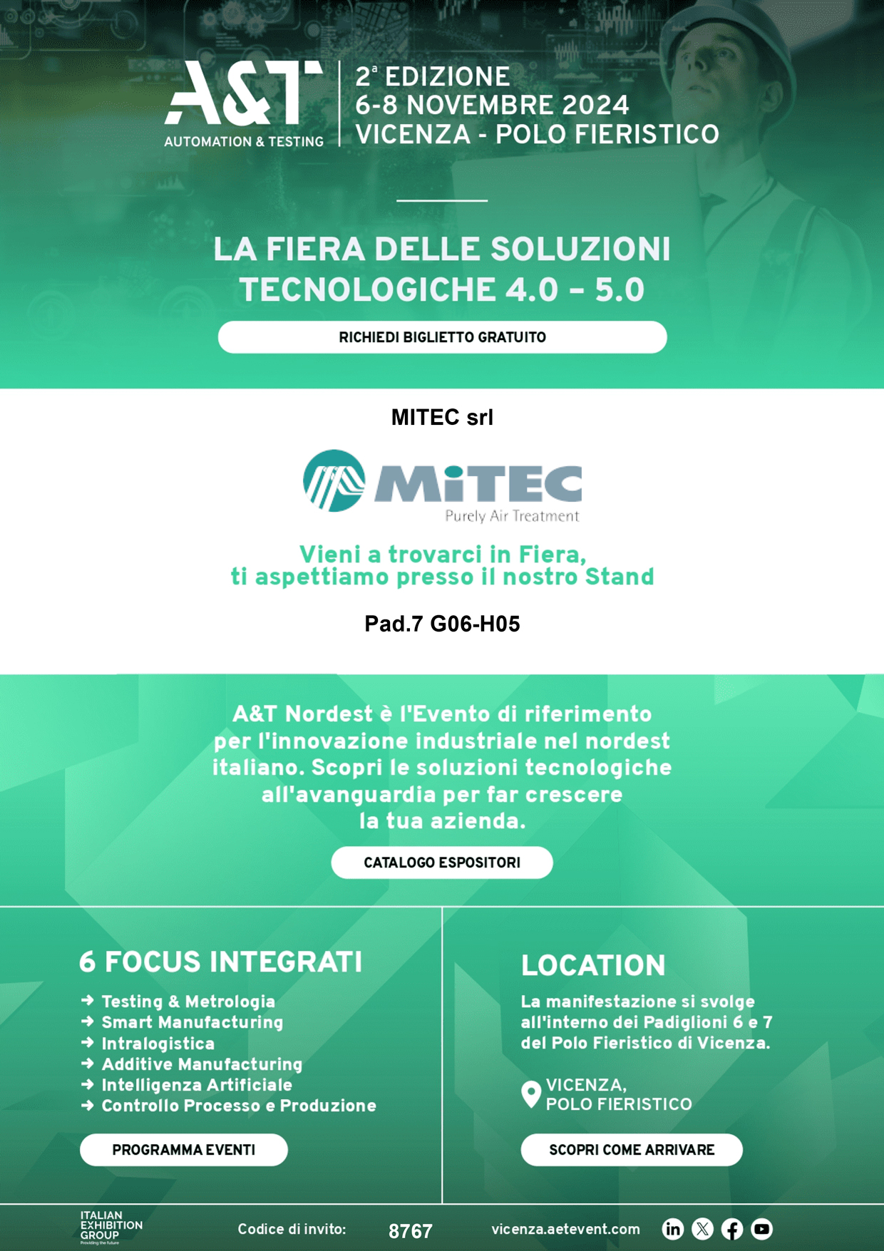 Mitec Srl alla Fiera A&T NordEst: Innovazione e Competenze 4.0 e 5.0